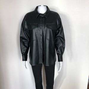 Zara Faux Leather Overshirt